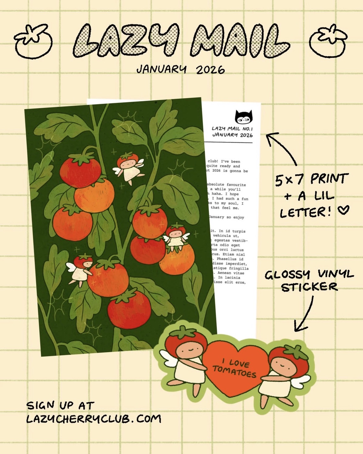Lazy Cherry Club mail art